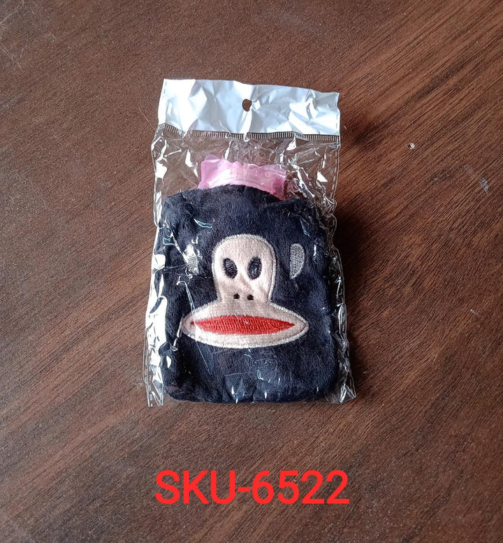 Black Monkey Small Hot Water Bag with Cover for Pain Relief Your Brand