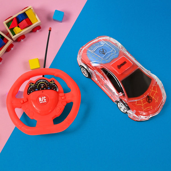 Plastic Remote Control Car, Remote Control Racing car with Two Function Backward and Forward. Handle Design Remote. Best Birthday Gift, Birthday Return Gift with Rechargeable Battery For Car Your Brand