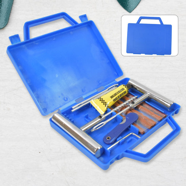 Portable Tire Repair Kit Tyre Repairing Tool Set with Box (13 Pcs Set) - TezCart