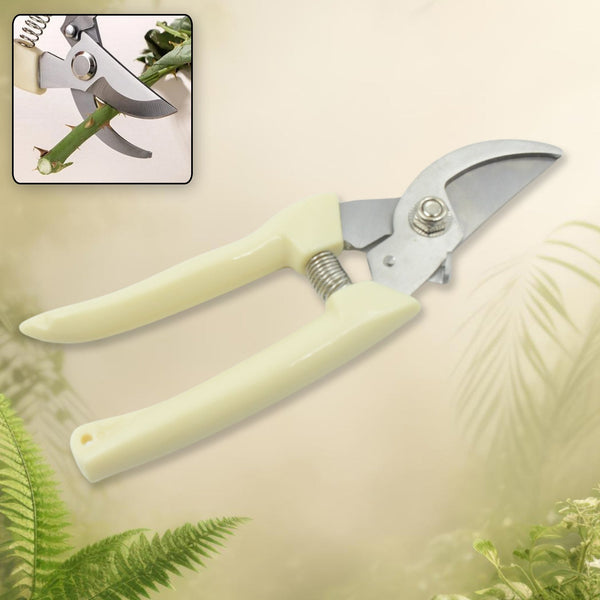 Stainless Steel Pruning Shears with Sharp Blades and Comfortable handle - Durable Hand Pruner for Comfortable and Easy Cutting, Heavy Duty Gardening Cutter Tool Plant Cutter for Home Garden | Wood Bran (1 Pc) Your Brand