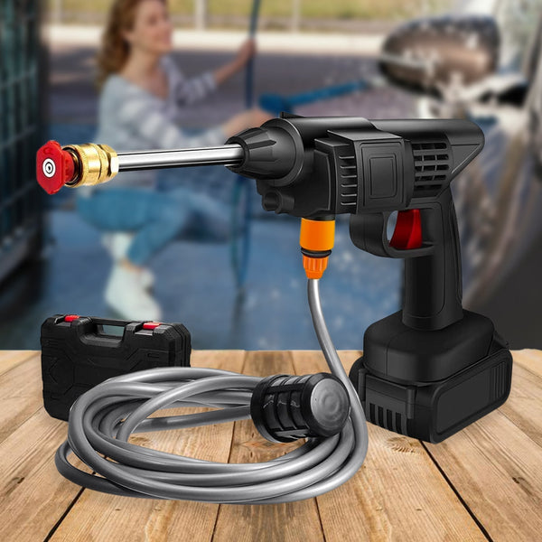 48V Car washing Kit, Portable Pressure Washer with, Rechargeable | Cordless Pressure Washer Gun | Handheld Pressure Washer for Car | Car Washer Gun (Type 1- Single Battery) Your Brand