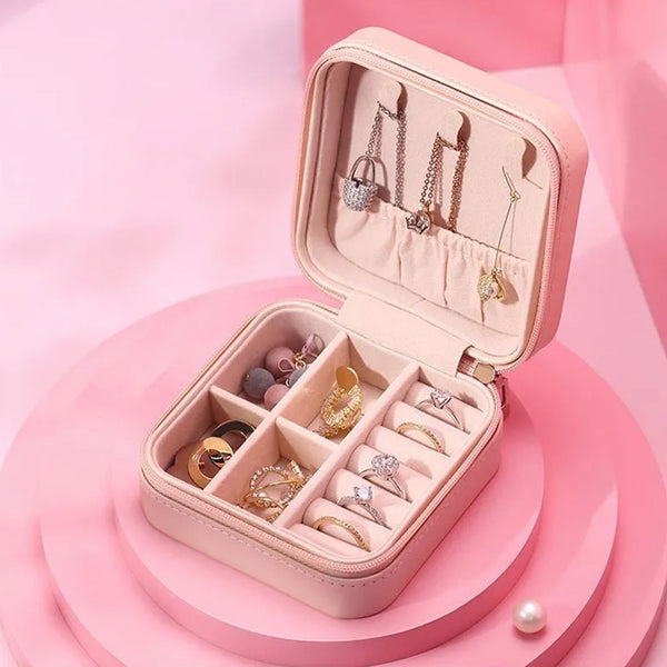 Mini PU Leather jewellery Box for Travel & Storage Your Brand