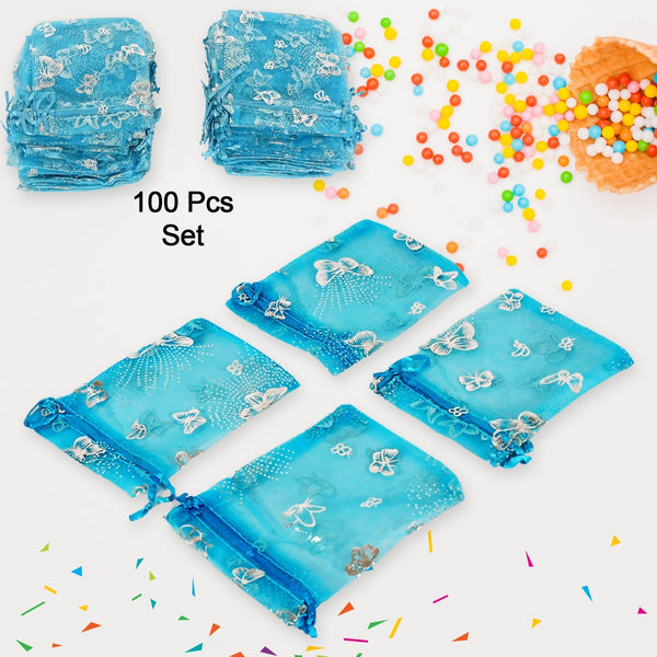 Organza Return Gift Bags Small Mesh Bags Drawstring Gift Bags Christmas Drawstring Organza Gift Bags, Wedding Party Festival Gift Bags, Jewellery Packing Pouch Dry Fruit Pouch 10×12 Cm (100 Pcs Set) Your Brand