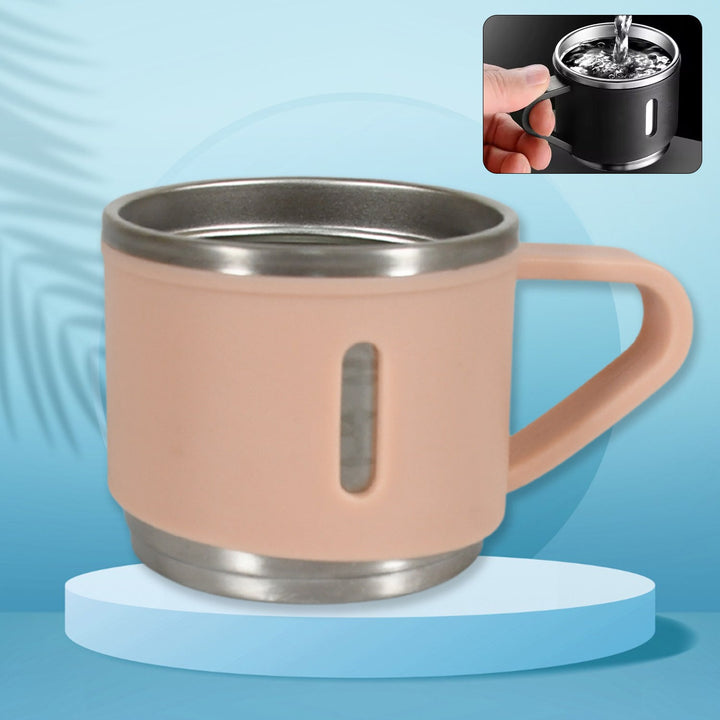Stainless Steel Vacuum Coffee / Tea Cup, Tea Mug Hot Insulated Double Wall Stainless Steel, Coffee, and Milk Cup with Handle Easy To Carry: Coffee Cup (6 pc) Your Brand
