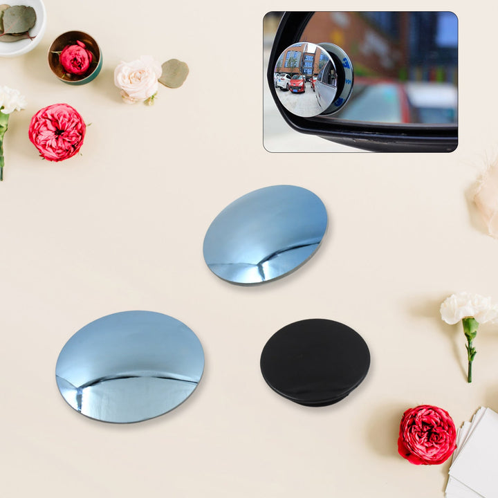 Car Blind Spot Side Mirror Round HD Glass Blind spot Mirror (2 Pc) - TezCart