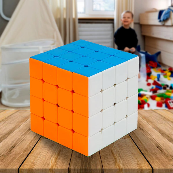 Small Puzzles Cubes 4×4×4 High Speed Sticker Less Magic Cube Game, Kids and Professionals Magic Cube Puzzle Toy, Pack of 1, 8+ Years Your Brand
