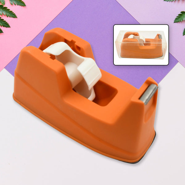 Plastic Tape Dispenser Cutter for Home Office use, Tape Dispenser for Stationary, Tape Cutter Packaging Tape (1 pc / 605 Gm) Your Brand