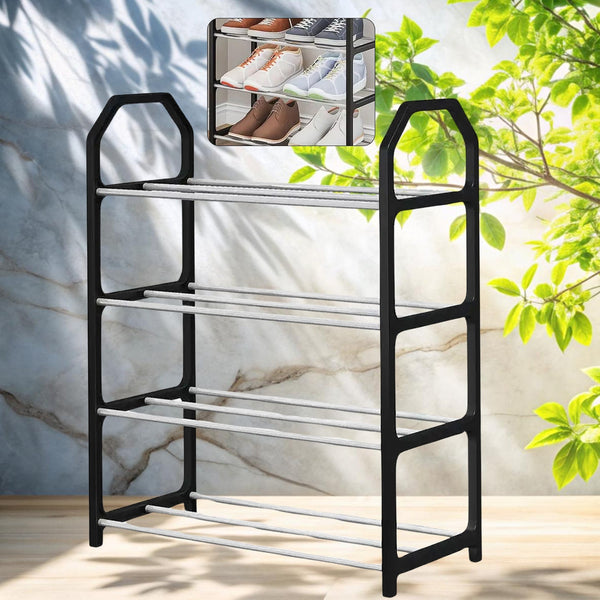 4 Layer Space‑saving Shoes Show Rack Folding Shoe Rack (1 Pc) Your Brand