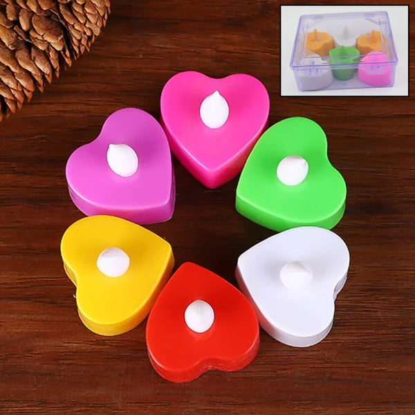 LED Tealights, Smokeless Plastic Decorative Candles (Pack Of 6 / Multicolor) - TezCart