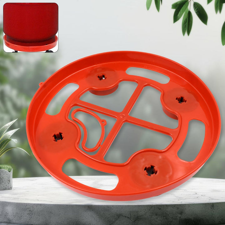 Multipurpose Use, Gas Cylinder Trolley Movable Stand with Wheels, Gas Cylinder Stand, Flower Pot Stand (1 Pc) Your Brand