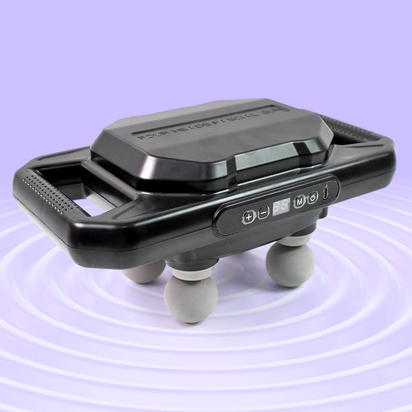 Handheld Full Body Massager 4-Head Massage Gun (1 Pc / Mix Color) - TezCart