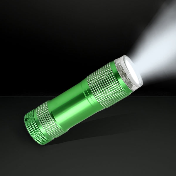 Super-Bright Mini 9 LED Bulb Pocket Torches - Small Torch Flashlight for Camping, Hiking, DIY, Travelling, Outdoors and More 3 Battery operated (Battery not included / 1 pc) Your Brand