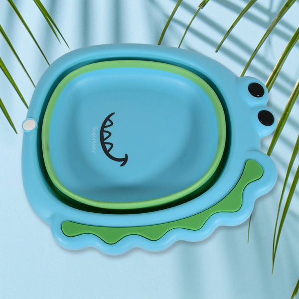 Frog Shape Wash Basin, Space Saving Multi Function Foldable Baby Wash basin Easy Clean Lightweight Thicken for Washing Face for Home (33×31Cm / 1 pc) Your Brand