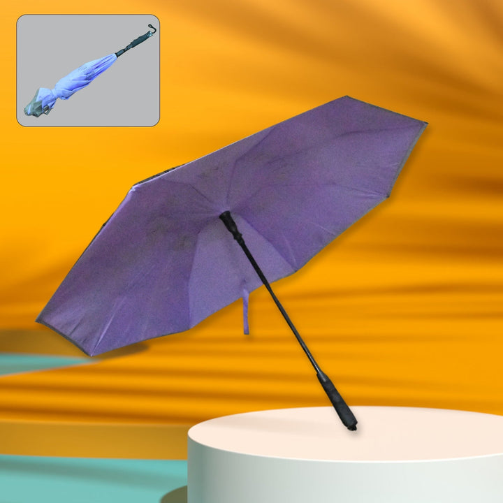 Travel Umbrella Windproof Umbrella Compact Folding Reverse Umbrella Unique Folding Umbrella (1 pc) Your Brand