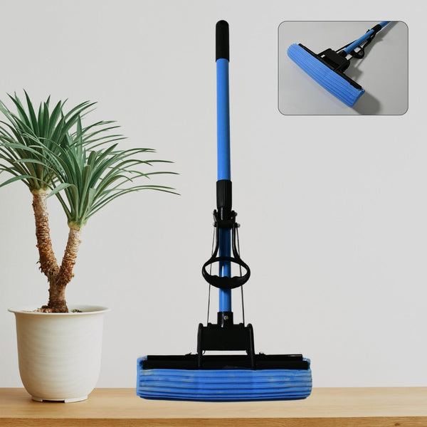 Floor Cleaning Squeeze Mop with Adjustable Telescopic Handle Squeegee Absorber Sponge Cleaner Pocha for Home Kitchen Bathroom (1 Pc) Your Brand