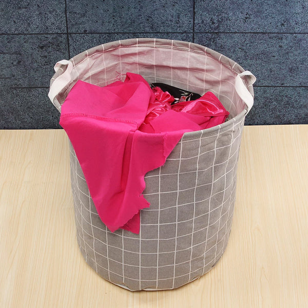 Folding Laundry Basket Round Storage Bag (1 Pc / 40 × 30 Cm) Your Brand