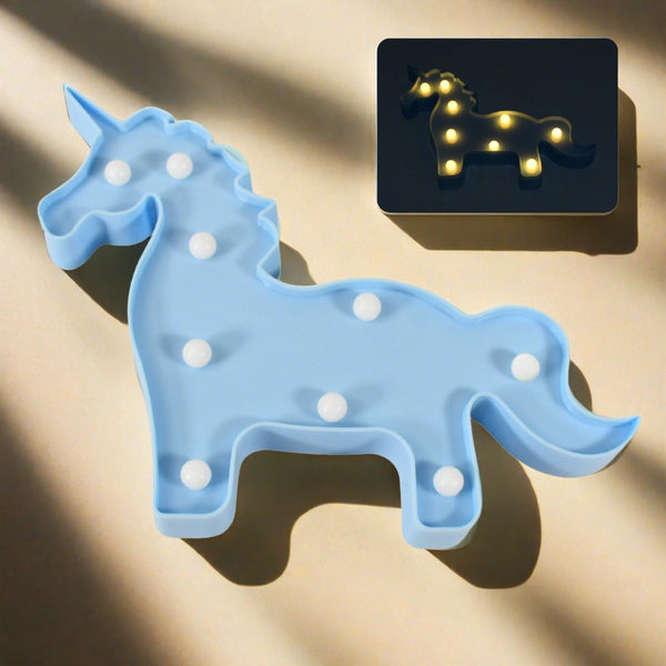 3D LED Night Light Table Lamp for Party Birthday Wedding Atmosphere, Battery Operated Decorative Light Nursery Lamp for Bedroom and Wall Decoration For Children Bedroom Wall, Light (1 Pc / Battery Not Included) - TezCart