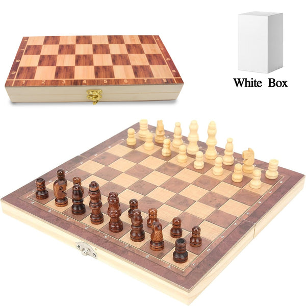Foldable Wooden Chess Board Set (30 × 30 Cm / 1 Set) Your Brand