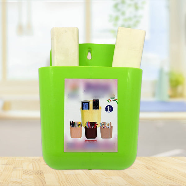 2-Section Multipurpose Wall Holder – Mobile, Remote & Makeup Brush Storage (1 Pc) Your Brand
