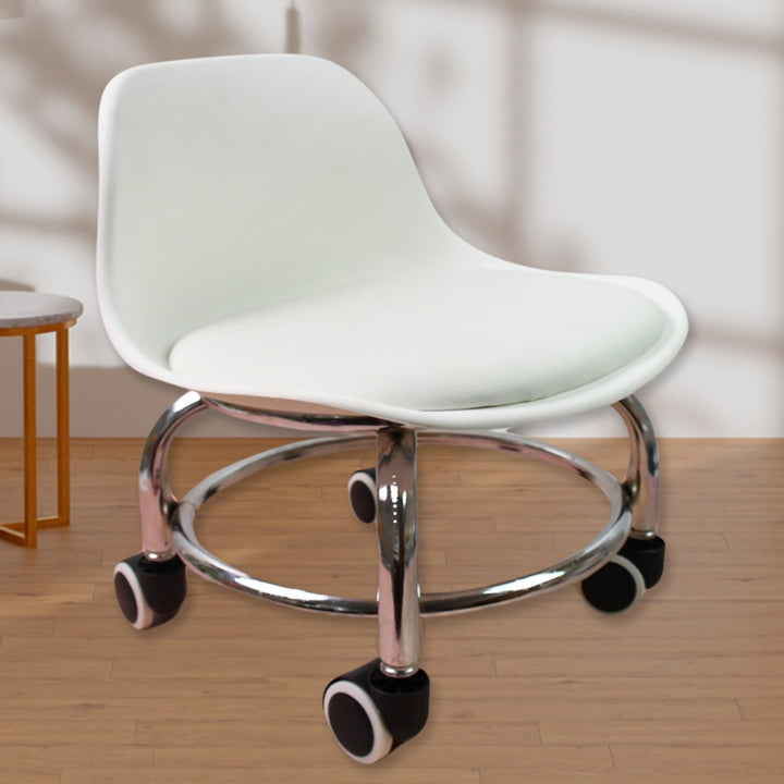 Heavy Duty Round Rolling Stool with Wheels Pedicure Stool (1 pc) - TezCart