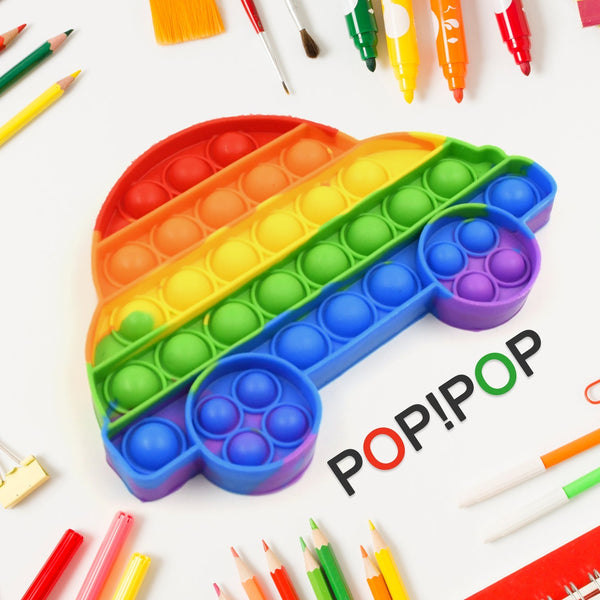 Pop Fidget Toy Push Pop Bubble Fidget Sensory Toy for Kids and Adults Fidget Popper Stress Reliever Sensory Fidget Poppers (Butterfly & Car Shape / 1 Pc) Your Brand