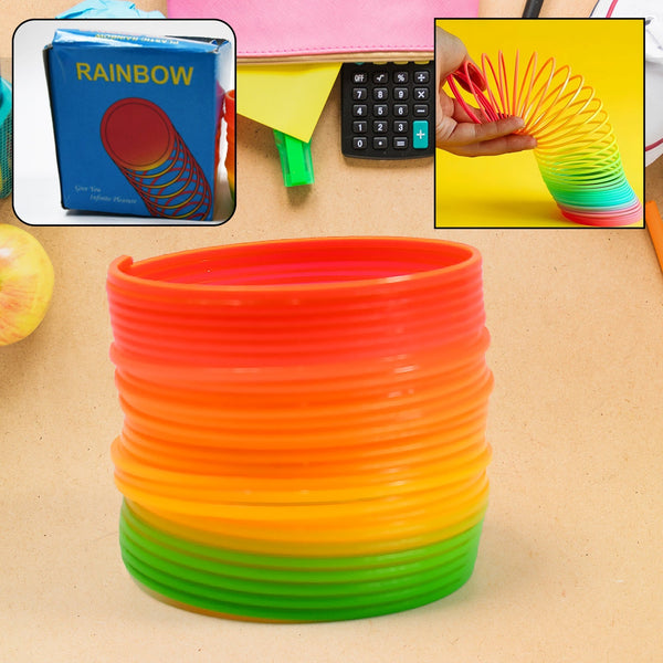 Rainbow Spring, Rainbow Spring Toys, Slinky, Slinky Spring Toy, Toy for Kids, for Kids Adults of All Age Group, for Birthdays, Compact and Portable Easy to Carry (1 Pc) Your Brand