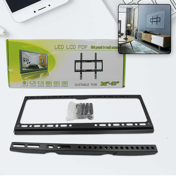 TV Wall Bracket Mount Slim Monitor Stand for 26 x 63, LCD LED 3D plasma Flat TVs Full Motion Heavy-Duty Wall Bracket, Sturdy and Strong Flat Screen Design TV Wall Mount (46cmx20cm) Your Brand