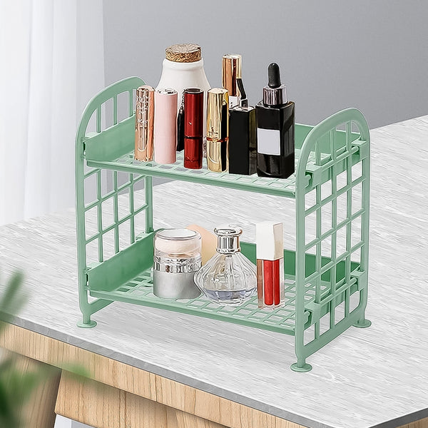 2Layer Foldable Plastic Small Storage Shelf / Rack (1 Pc / Mix Color) Your Brand