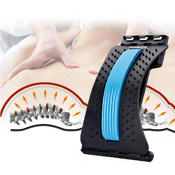 Back Pain Relief Device Back Stretcher, Spinal Curve Back Relaxation Device, Multi-Level Lumbar Region Back Support For Lower & Upper Muscle Pain Relief, Back Massager For Bed Chair & Car (1 Pc) Your Brand