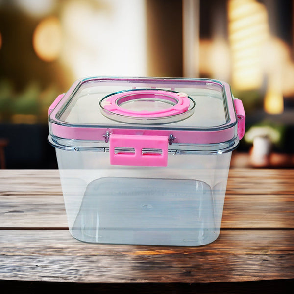 High Quality Plastic Food Storage Container Clear Washable Refrigerator Food Box Food Container Fruit Box Container with Lid (1400 ML) Your Brand