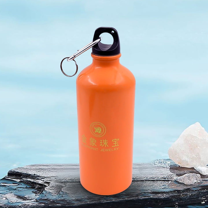 Aluminium Sports Water Bottle, 1 Pc (Capacity 400 ML Approx) Your Brand