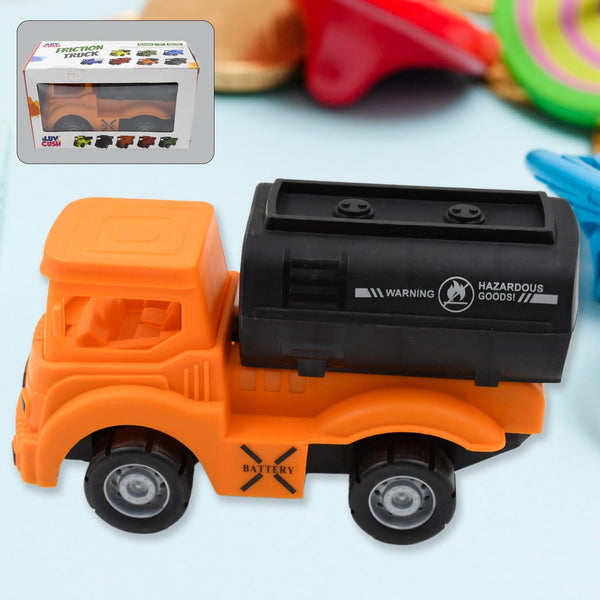 Tanker Truck Toys for Kids, friction power Vehicles Toy Truck, Plastic Truck, Friction Power Toy Trucks For Boys Girls, & Kids (1 Pc / Mix Color) Your Brand