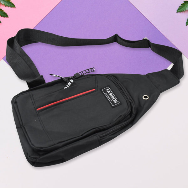 Waterproof Anti Theft Cross-body fanny pack waist bag, Shoulder Bags Chest Men Casual fashion USB Charging hook Sling Travel Bag (1 Pc / Black & Grey Color) Your Brand