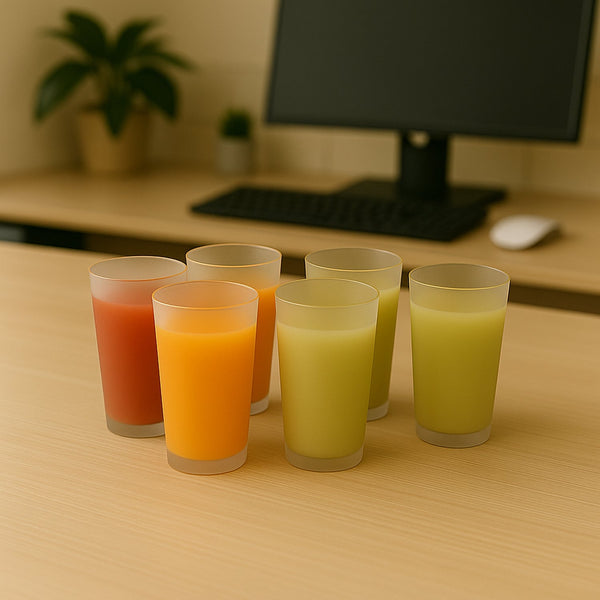 Matt Finish Glass Tumbler Set (approx 300ML & 6 Pc)