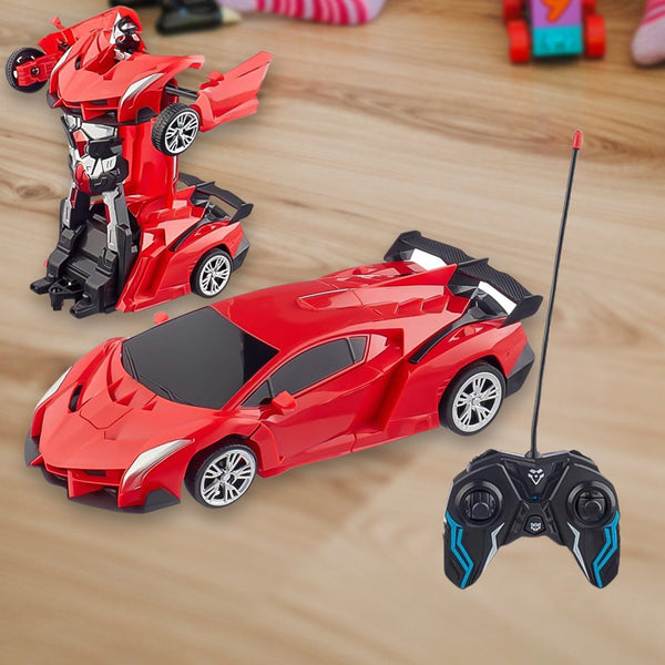 2 In 1 Automatic Robot Converted Remote Control Car With Light Scale 360°Drifting Deformation Robot Car Toy Kids Boys, Robot Convert Unique Toy For Boys (1 Pc) Your Brand