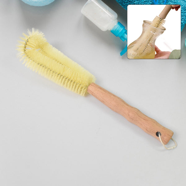 13 inch Bottle Brush, Bristle Brush with  Wood Handle, Washing Brush with Wooden Handle, Kitchen Cleaning Tool, Brushes for Dish, Tumbler, Teapot, Cup, Pan Your Brand