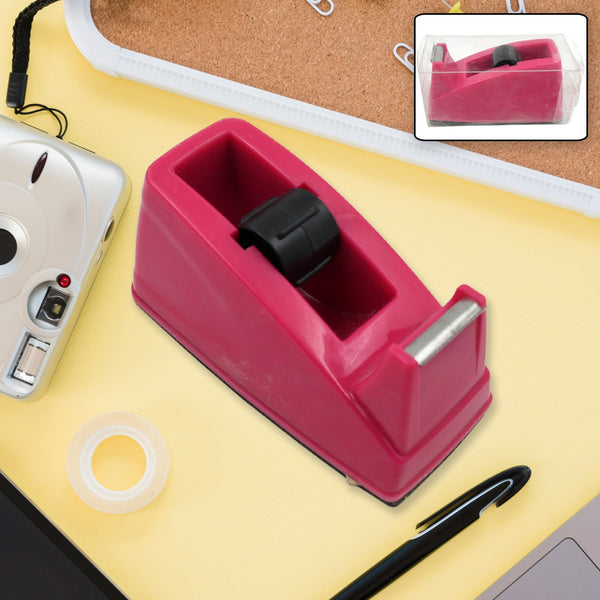 Plastic Tape Dispenser Cutter for Home Office use, Tape Dispenser for Stationary, Tape Cutter Packaging Tape School Supplies (1 pc / 273 Gm) Your Brand