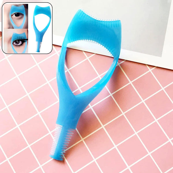 3 in 1 Plastic Makeup Cosmetic Eyelash Tool Lash Mascara Applicator Eyelashes Guide Eyelashes Brush Curler Comb Eye Makeup Tool Female Supply (1 Pc) Your Brand