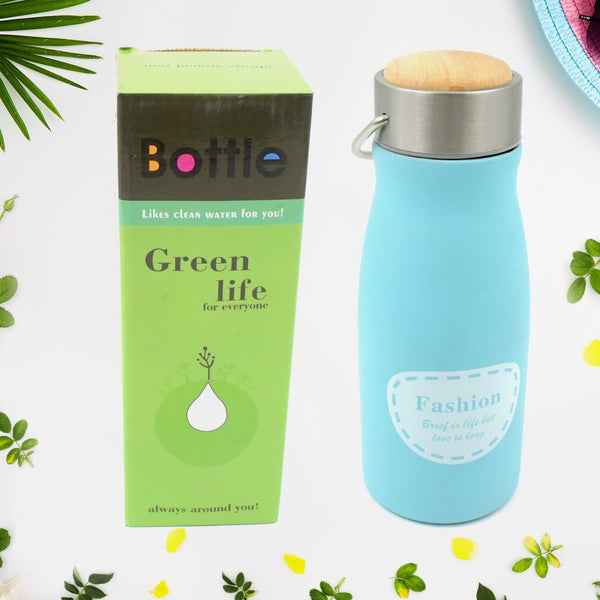 Stainless Steel Water Bottle With Handle, Fridge Water Bottle, Stainless Steel Water Bottle Leak Proof, Rust Proof, Hot & Cold Drinks, Gym Sipper BPA Free Food Grade Quality, Steel fridge Bottle For office / Gym / School (360 ML) Your Brand