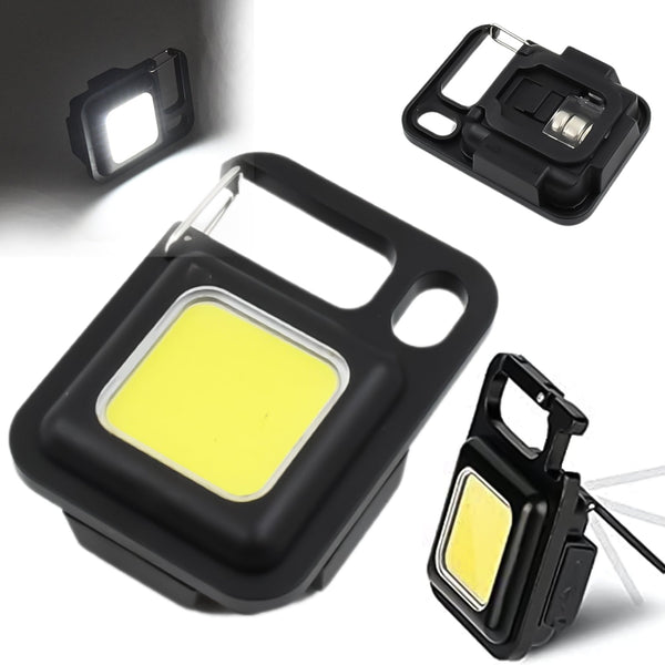 LED Battery Operated Keychain Flashlight with Folding Bracket Bottle Opener (1 Pc) - TezCart