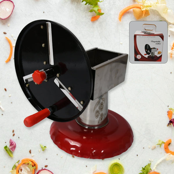 Stainless Steel Chips Maker and Vegetable Slicer for Kitchen Potato Slicer Graters and Chippers. Chips Maker is Suitable for Vegetable Cuttings. Chips Maker Consist Hard Coated Iron Wheel and Stand. Your Brand