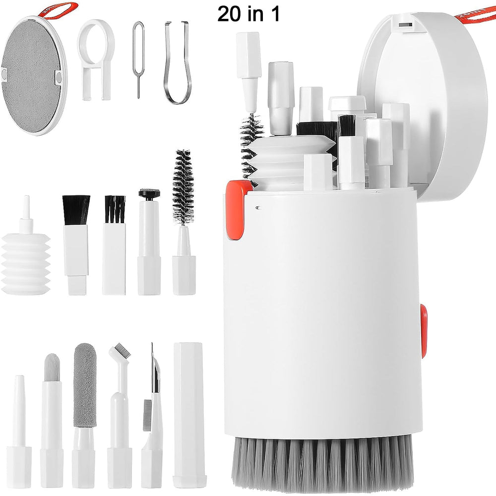 Keyboard Cleaner Kit, 20-in-1 Laptop Phone Screen Cleaning Kit, Keyboard Cleaning Kit with Electronic Cleaning Brush Spray for AirPods Pro,  iPhone Pro, Camera, Computer Cleaning  Your Brand