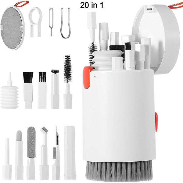 Keyboard Cleaner Kit, 20-in-1 Laptop Phone Screen Cleaning Kit, Keyboard Cleaning Kit with Electronic Cleaning Brush Spray for AirPods Pro,  iPhone Pro, Camera, Computer Cleaning  Your Brand