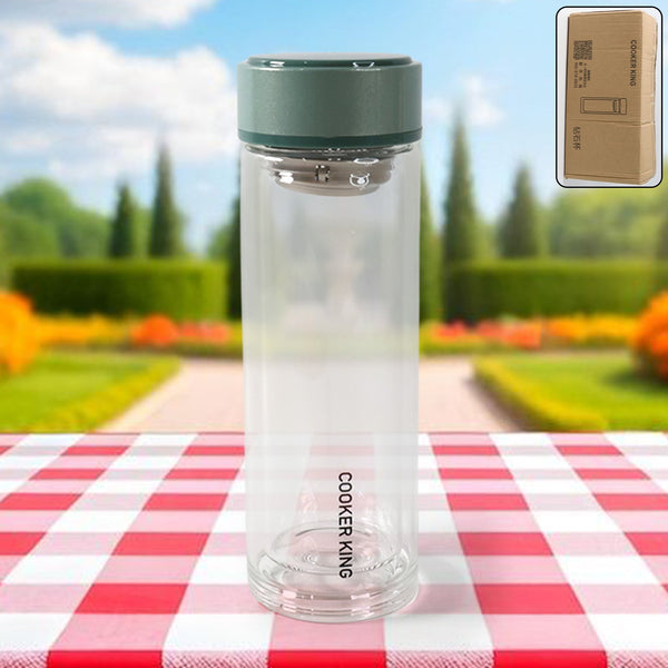 Double Wall Glass Infuser Tea Mug (280ml Approx / 1 Pc) your brand