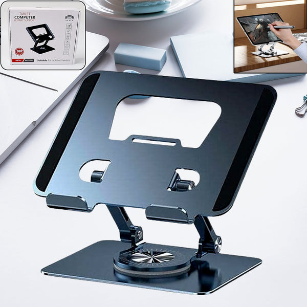Aluminum Alloy 360°Rotating Bracket, Adjustable Laptop Stand, Portable Foldable Ergonomic Laptop Support Your Brand