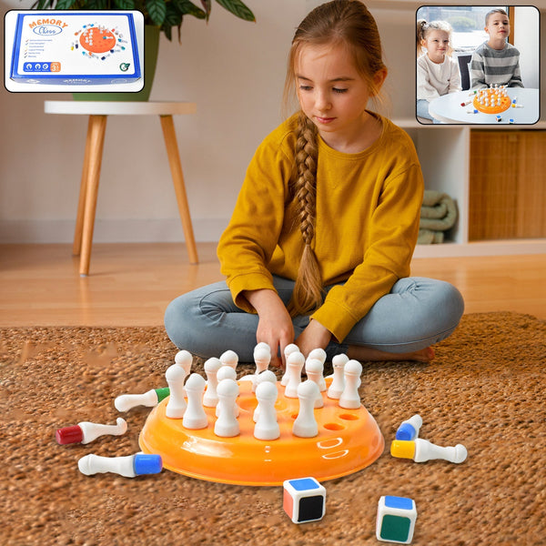Plastic Brain Teaser Memory Chess Game (1 Set) your brand