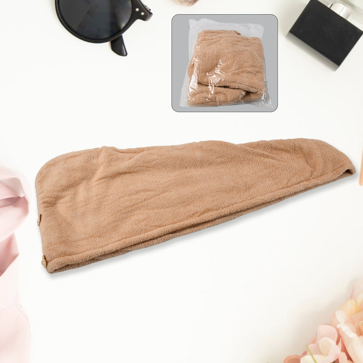 Microfiber Hair Wrap Towel Cap, Quick Turban Hair-Drying Absorbent Microfiber Towel / Dry Shower Caps (1 Pc) Your Brand