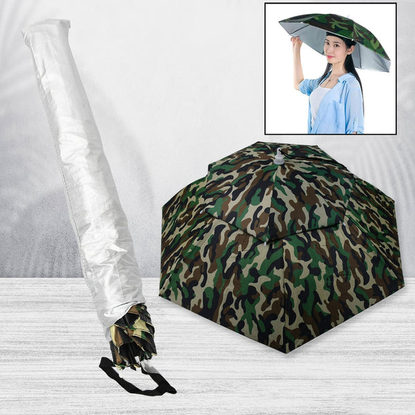 Umbrella Hat with Elastic Band, Fishing Umbrella Hat for Adults Kids Women Men, Umbrella Hat for Outdoor Activities Your Brand