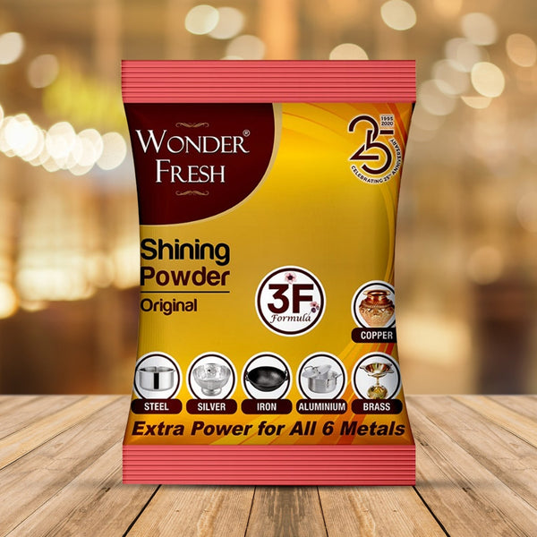 Shining Powder, Cleans and Polishes Copper, Brass, Silver, Aluminum, Iron, and Steel, Removes Tarnish and Oxidation (200 GM) Your Brand