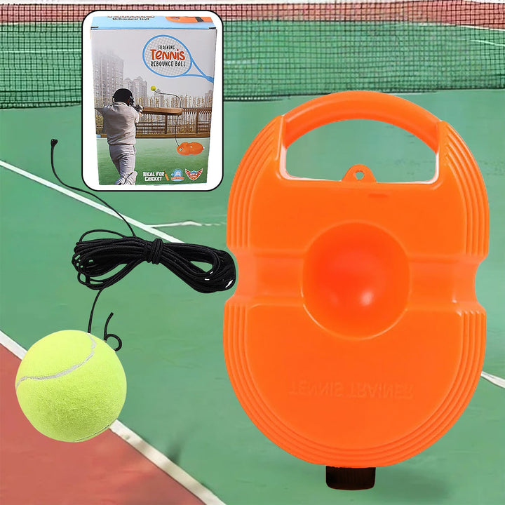 Tennis Trainer Rebound Ball with String, Convenient Tennis Training Gear, Tennis Practice Device Base for Kids Adults Your Brand